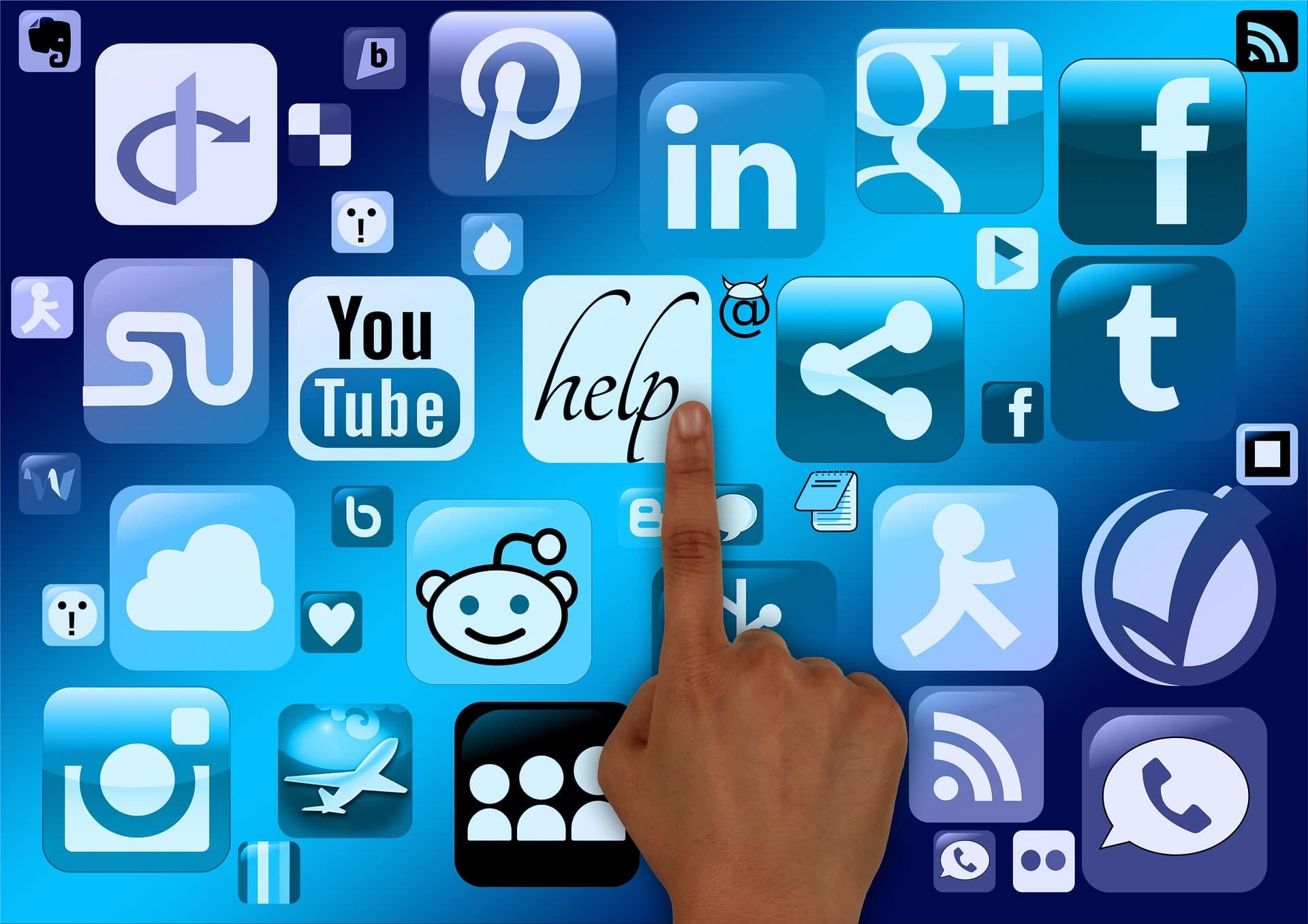 social media and digital marketing icons