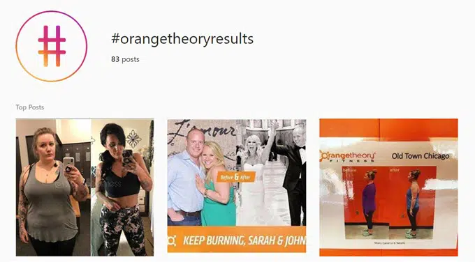 orange theory instagram business