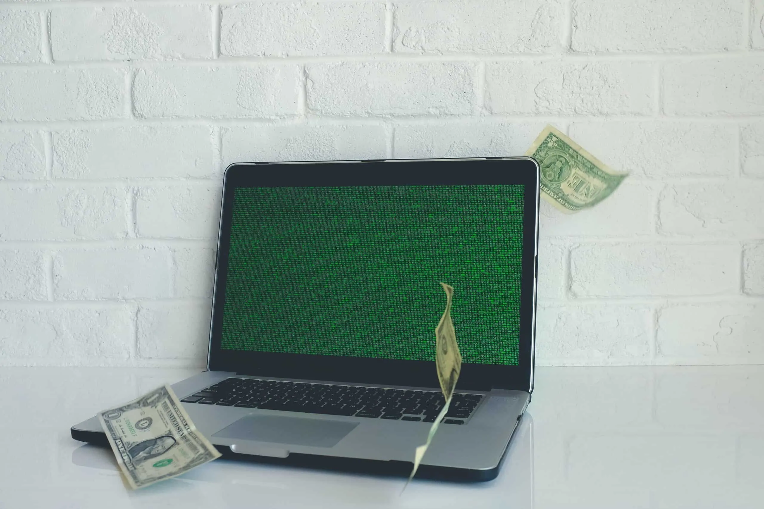 money and laptop