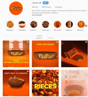 reeses instagram page