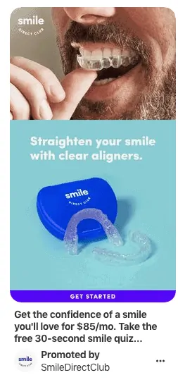 smiledirectclub pinterest ad