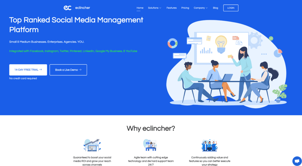eclincher social media management tool