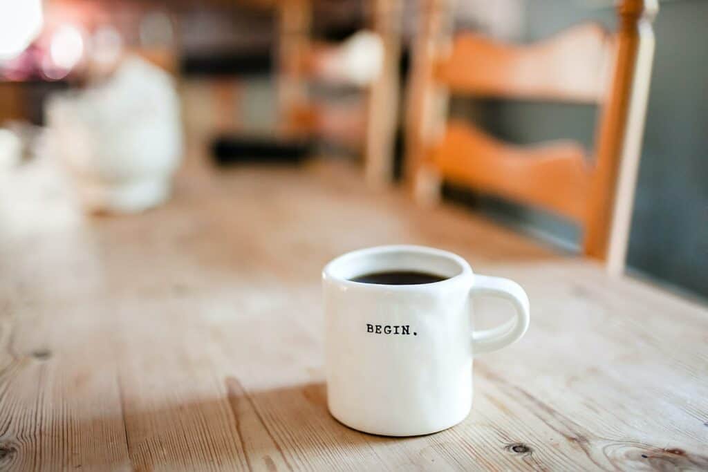 begin coffee mug inspiration