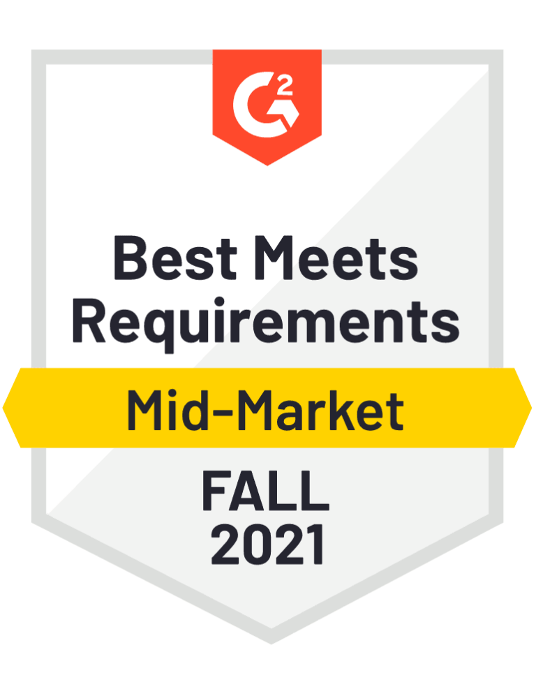 eclincher Best meets Requirements Mid-Market G2 Fall 2021