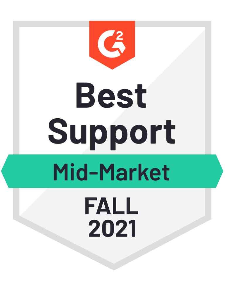 eclincher Best Support Mid-Market G2 Fall 2021