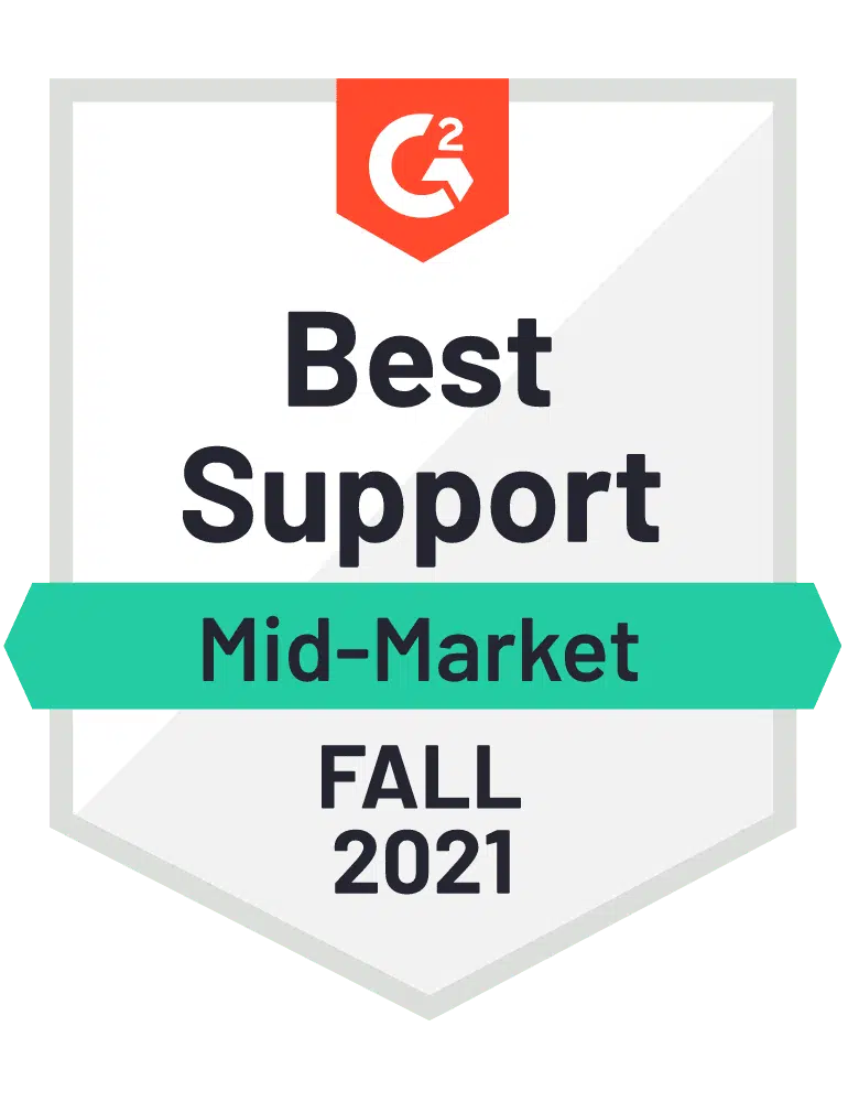 eclincher Best Support Mid-Market G2 Fall 2021
