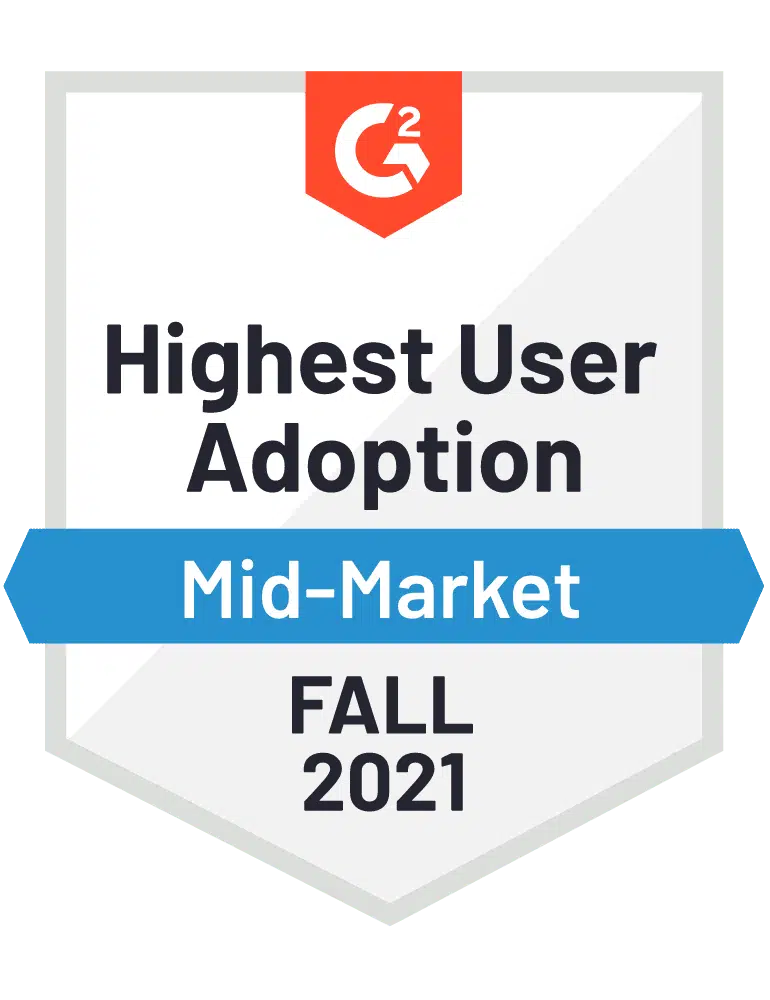 eclincher Highest User Adoption Mid-Market G2 Fall 2021