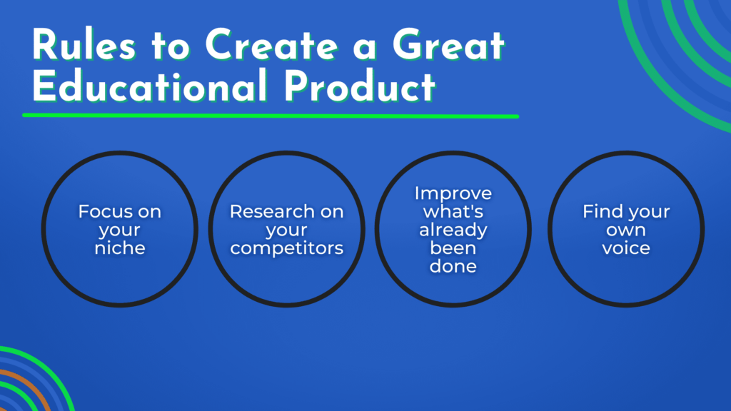 Rules to create a great educational product graphic