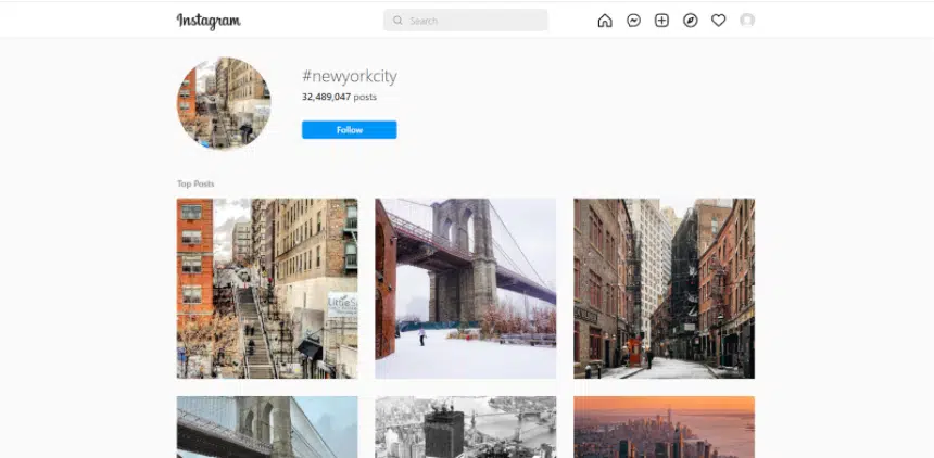 Instagram Marketing tips screenshot of #newyorkcity