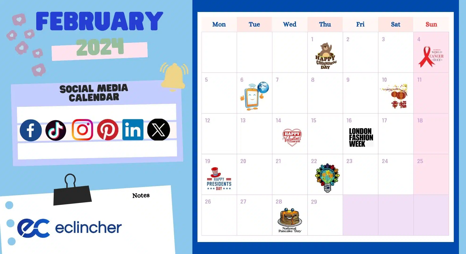 Essential Social Media Calendar For February2024 