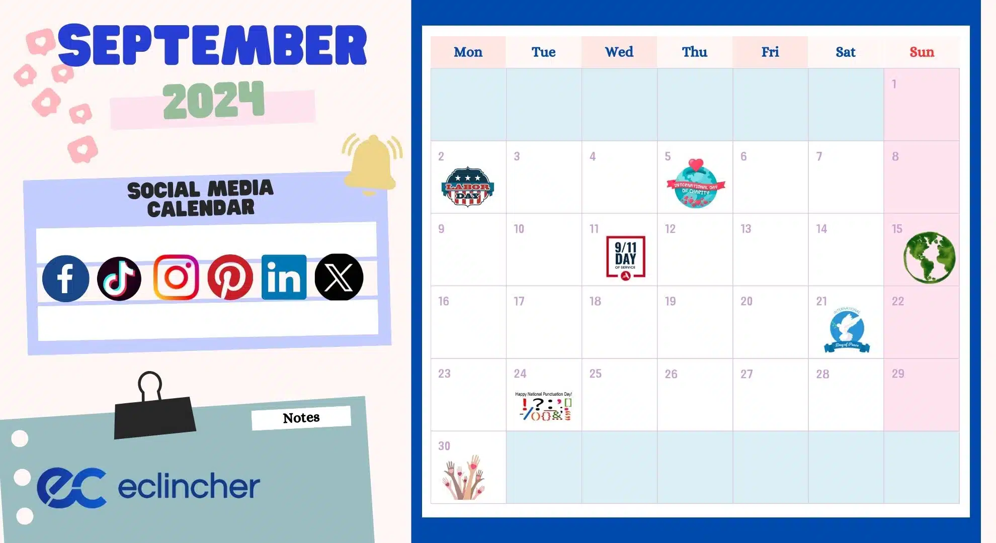 Essential Social Media Calendar For September 2024 