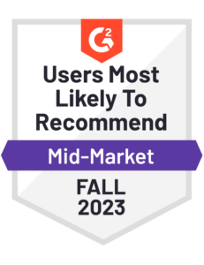 G2 Users Most Likely to Recommend Badge